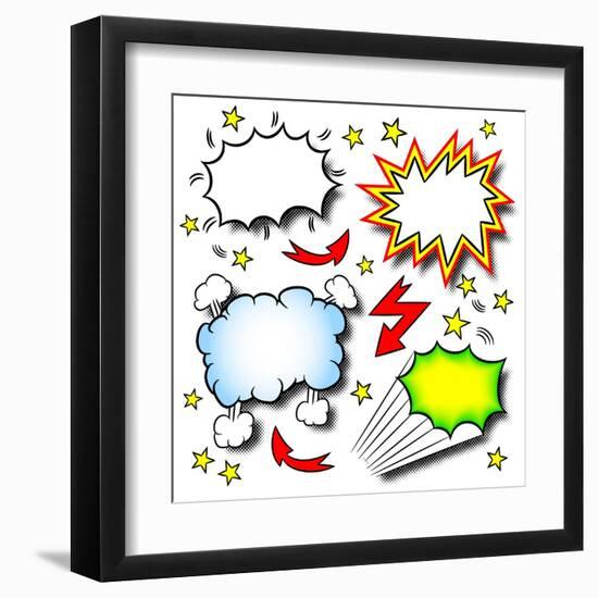 Cartoon Explosions-antimartina-Framed Art Print