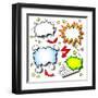 Cartoon Explosions-antimartina-Framed Art Print