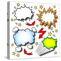 Cartoon Explosions-antimartina-Stretched Canvas