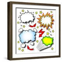 Cartoon Explosions-antimartina-Framed Art Print