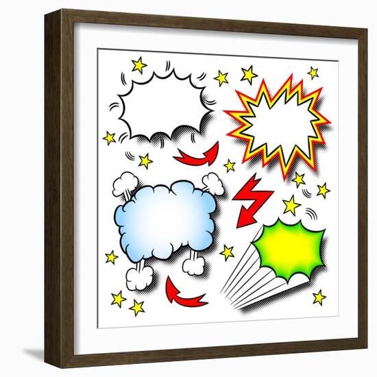 Cartoon Explosions-antimartina-Framed Art Print