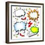 Cartoon Explosions-antimartina-Framed Art Print