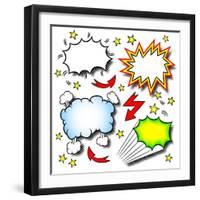 Cartoon Explosions-antimartina-Framed Art Print