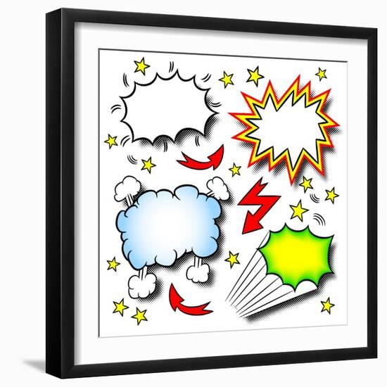 Cartoon Explosions-antimartina-Framed Art Print