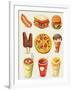 Cartoon Fast Food Icon-Aleksey Vl B.-Framed Art Print