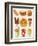 Cartoon Fast Food Icon-Aleksey Vl B.-Framed Art Print