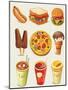 Cartoon Fast Food Icon-Aleksey Vl B.-Mounted Art Print