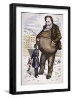 Cartoon Featuring William Marcy Boss Tweed-Thomas Nast-Framed Giclee Print