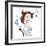 Cartoon female singer with notes and music score-Neale Osborne-Framed Giclee Print