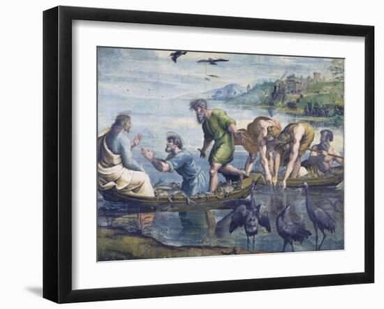 Cartoon for The Miraculous Draught of Fishes-Raphael-Framed Giclee Print