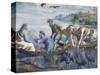 Cartoon for The Miraculous Draught of Fishes-Raphael-Stretched Canvas