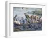 Cartoon for The Miraculous Draught of Fishes-Raphael-Framed Giclee Print