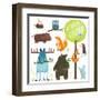 Cartoon Forest Animals Set. Brightly Colored Childish Animals. Vector Illustration Eps8.-Popmarleo-Framed Art Print