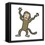 Cartoon Frightened Monkey-lineartestpilot-Framed Stretched Canvas