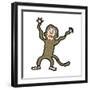 Cartoon Frightened Monkey-lineartestpilot-Framed Art Print