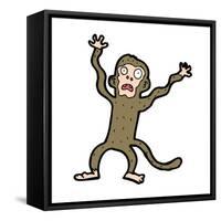 Cartoon Frightened Monkey-lineartestpilot-Framed Stretched Canvas