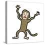 Cartoon Frightened Monkey-lineartestpilot-Stretched Canvas
