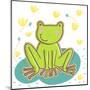 Cartoon Frog-smilewithjul-Mounted Art Print