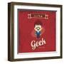 Cartoon Geek Character-vector1st-Framed Art Print