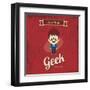 Cartoon Geek Character-vector1st-Framed Art Print