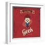 Cartoon Geek Character-vector1st-Framed Art Print