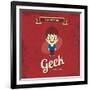 Cartoon Geek Character-vector1st-Framed Art Print