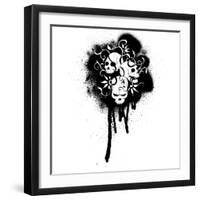 Cartoon Graffiti Skulls Pattern-lineartestpilot-Framed Photographic Print