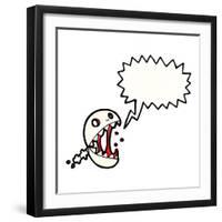 Cartoon Graffiti Style Skull with Speech Bubble-lineartestpilot-Framed Photographic Print