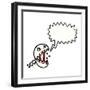 Cartoon Graffiti Style Skull with Speech Bubble-lineartestpilot-Framed Photographic Print