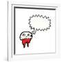 Cartoon Graffiti Style Skull with Speech Bubble-lineartestpilot-Framed Photographic Print