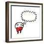 Cartoon Graffiti Style Skull with Speech Bubble-lineartestpilot-Framed Photographic Print