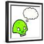 Cartoon Graffiti Style Skull with Thought Bubble-lineartestpilot-Framed Photographic Print