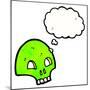 Cartoon Graffiti Style Skull with Thought Bubble-lineartestpilot-Mounted Photographic Print