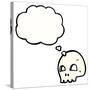 Cartoon Graffiti Style Skull-lineartestpilot-Stretched Canvas