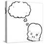 Cartoon Graffiti Style Skull-lineartestpilot-Stretched Canvas