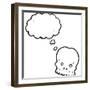 Cartoon Graffiti Style Skull-lineartestpilot-Framed Photographic Print