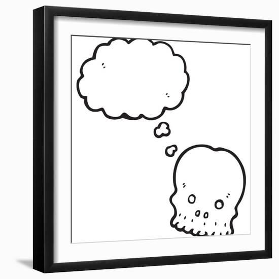 Cartoon Graffiti Style Skull-lineartestpilot-Framed Photographic Print