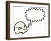 Cartoon Graffiti Style Skull-lineartestpilot-Framed Photographic Print