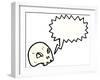 Cartoon Graffiti Style Skull-lineartestpilot-Framed Photographic Print