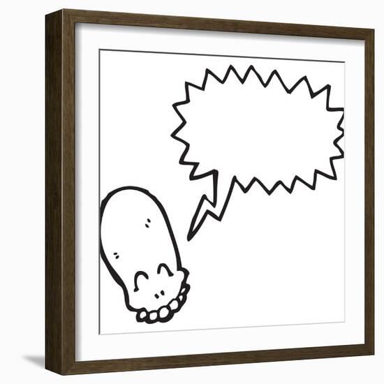 Cartoon Graffiti Style Skull-lineartestpilot-Framed Photographic Print