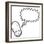 Cartoon Graffiti Style Skull-lineartestpilot-Framed Photographic Print