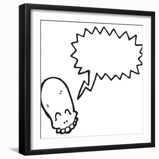 Cartoon Graffiti Style Skull-lineartestpilot-Framed Photographic Print