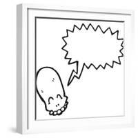 Cartoon Graffiti Style Skull-lineartestpilot-Framed Photographic Print