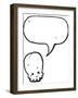 Cartoon Graffiti Style Skull-lineartestpilot-Framed Photographic Print