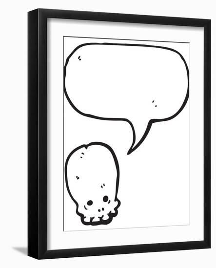 Cartoon Graffiti Style Skull-lineartestpilot-Framed Photographic Print