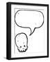 Cartoon Graffiti Style Skull-lineartestpilot-Framed Photographic Print