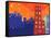 Cartoon Groovy Buildings Silhouettes-fat_fa_tin-Framed Stretched Canvas