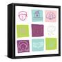 Cartoon Icons-smilewithjul-Framed Stretched Canvas