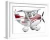 Cartoon Illustration of a Cessna 182 Aeroplane-Stocktrek Images-Framed Photographic Print