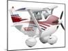 Cartoon Illustration of a Cessna 182 Aeroplane-Stocktrek Images-Mounted Photographic Print